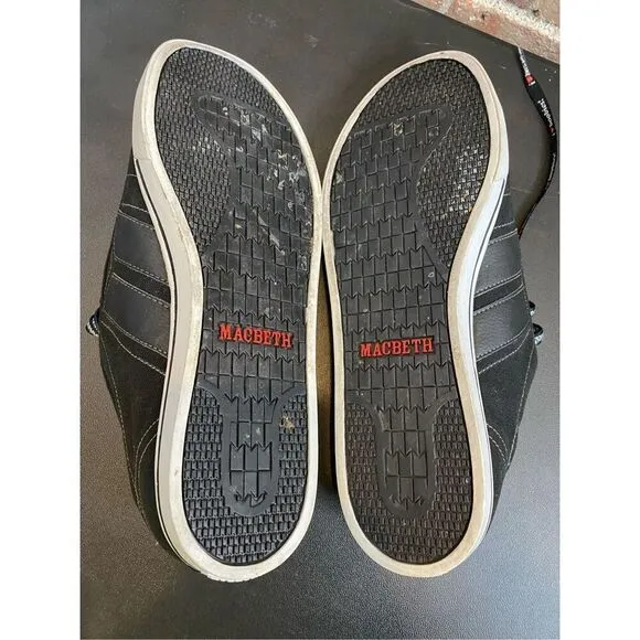 rare MACBETH X MANCHESTER “Keep-a-Breast” Black Sneaker Shoes Size 12 EUR 46