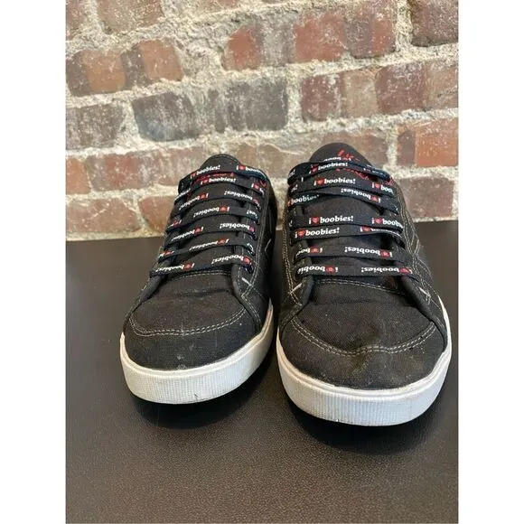 rare MACBETH X MANCHESTER “Keep-a-Breast” Black Sneaker Shoes Size 12 EUR 46