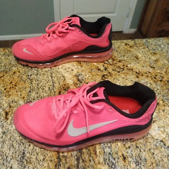 Rare Nike Air Max Running Shoes 898013-006 Women's Pink Running Shoes Size 8.5