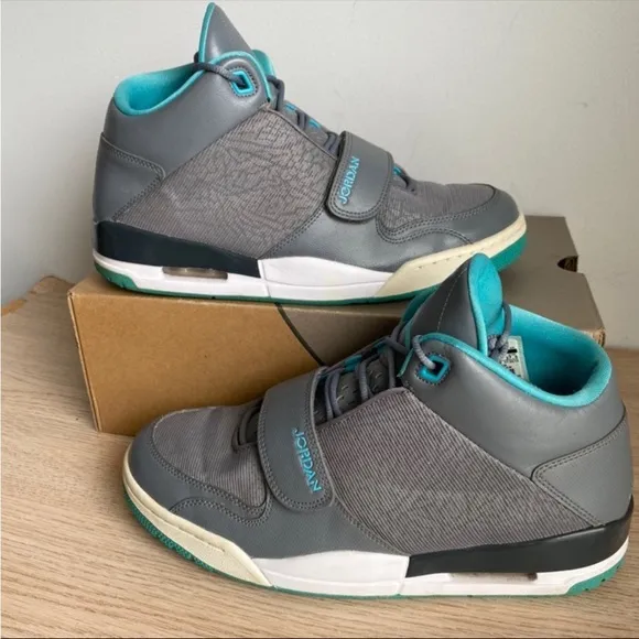 RARE Nike Jordan 2013 Flight Club Grey/White/Blue- Men SZ 9.5