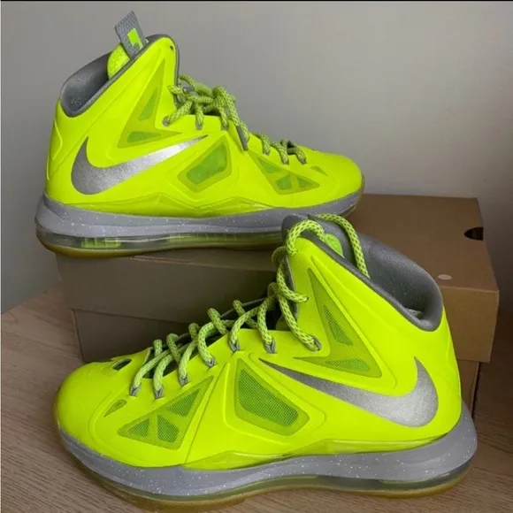 RARE Nike Lebron X 10 Volt Neon Yellow - Men SZ 8