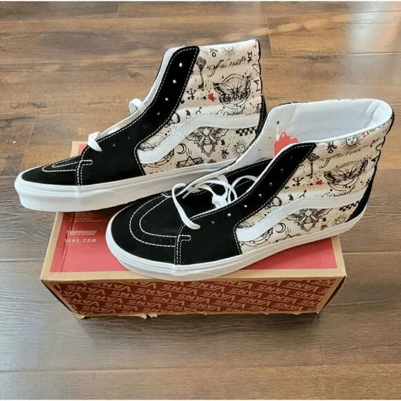 Rare Vans Sk8-Hi Butterfly Journal Marshmallow Size US 11.5 Men fast shipping
