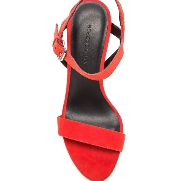 Rebecca Minkoff Rosie Heels 7 Red Lobster Kid Suede Cocktail Party Travel Luxury