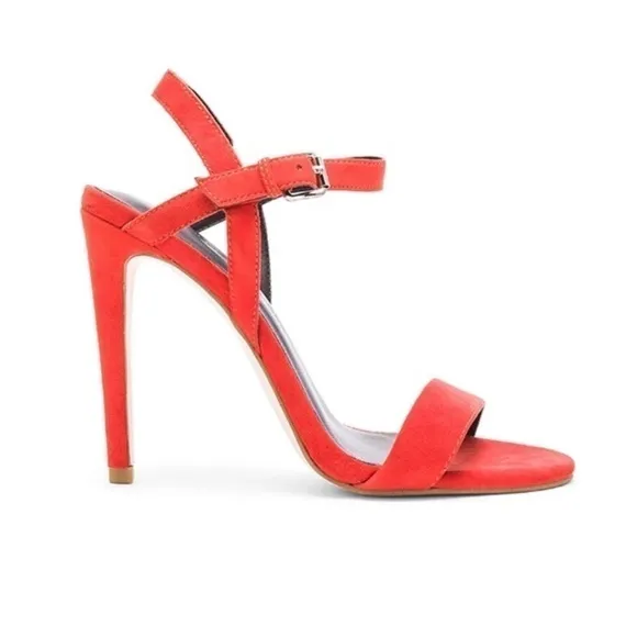 Rebecca Minkoff Rosie Heels 7 Red Lobster Kid Suede Cocktail Party Travel Luxury