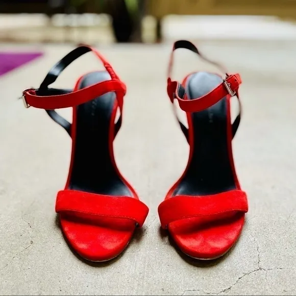 Rebecca Minkoff Rosie Heels 7 Red Lobster Kid Suede Cocktail Party Travel Luxury