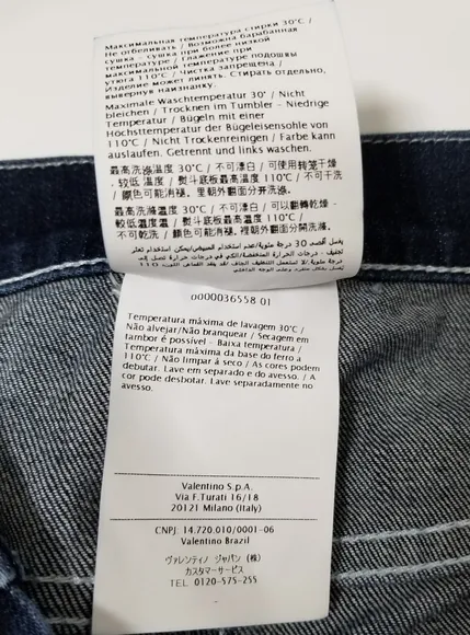 RED VALENTINO Spa Dark Wash Crop Denim Blue Jeans Made in Italy 26
