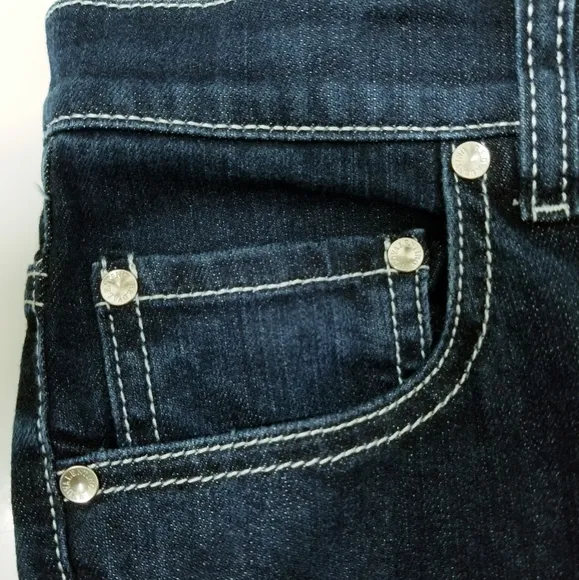 RED VALENTINO Spa Dark Wash Crop Denim Blue Jeans Made in Italy 26