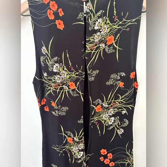 Reformation Ledger Maxi Long Formal Black Dress in Robyn Floral 0