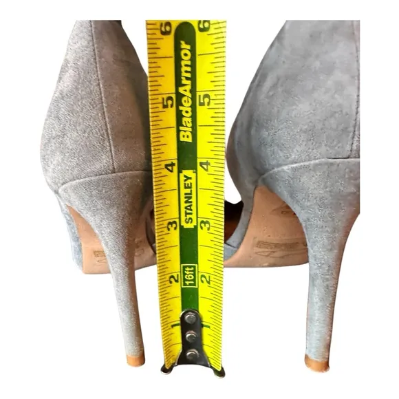 REISS Pale Blue suede pointed toe pumps with ankle strap sz 38