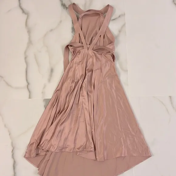 Reiss Rita Halter Neck Satin Midi Dress