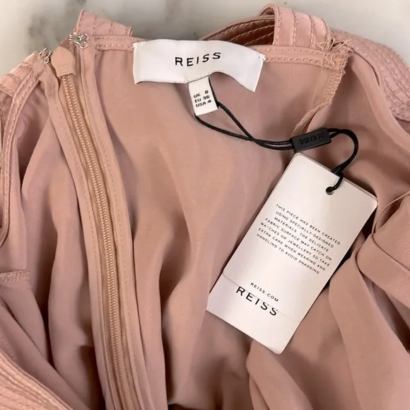 Reiss Rita Halter Neck Satin Midi Dress