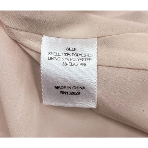 Revolve LPA Smocked Mini Dress in Blush Pink Bell Sleeves Plaid Print Size XS