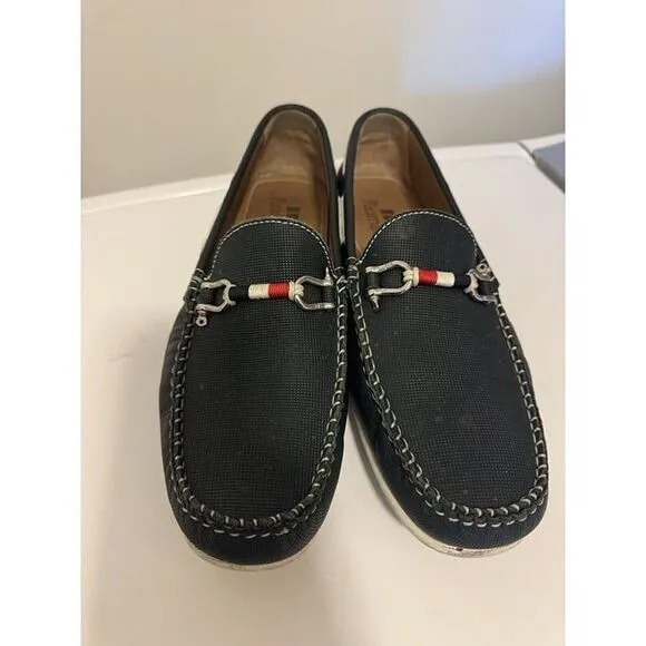 Riomar Halyard Waterman‎ Men's Navy Blue Leather Horsebit Deck Driver Shoes 12