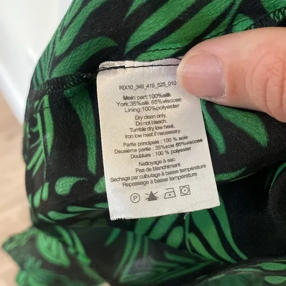 RIXO - Cheryl Palm Leaf-Print Georgette Dress