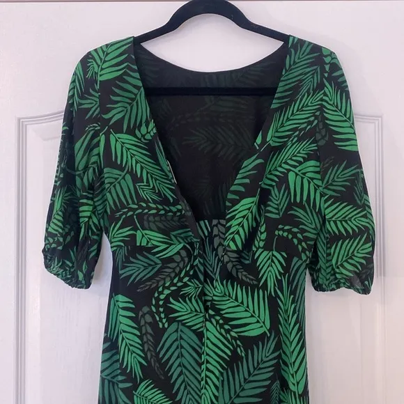 RIXO - Cheryl Palm Leaf-Print Georgette Dress