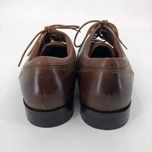 Rockport Brown Brogue Leather Oxfords | Lace Up, Size 11