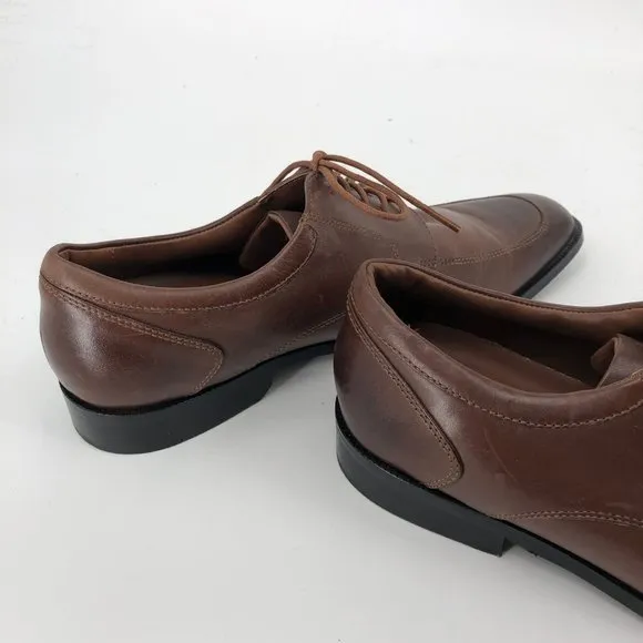 Rockport Brown Brogue Leather Oxfords | Lace Up, Size 11
