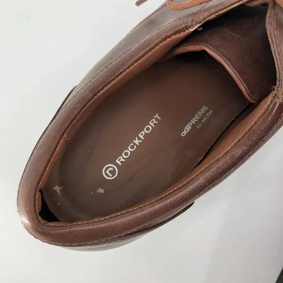 Rockport Brown Brogue Leather Oxfords | Lace Up, Size 11