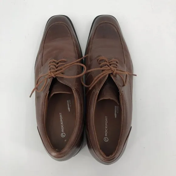 Rockport Brown Brogue Leather Oxfords | Lace Up, Size 11