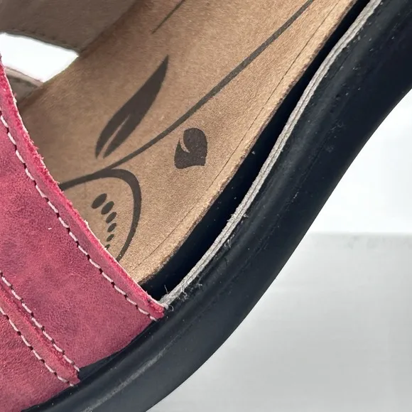 Romika Ibiza Hibiscus (Pink/Red) Leather Sandals EU 37 US 6-6.5 Adj. Straps NIB
