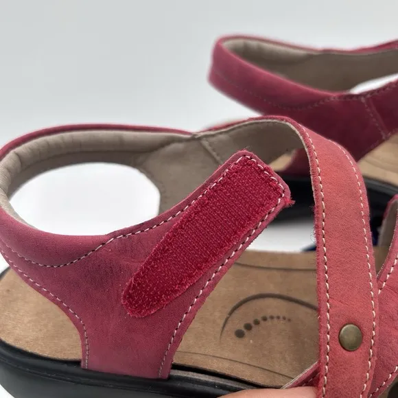 Romika Ibiza Hibiscus (Pink/Red) Leather Sandals EU 37 US 6-6.5 Adj. Straps NIB