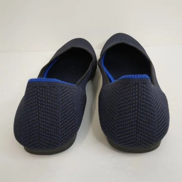 Rothy’s Midnight Metallic Herringbone Flats Size 10. RETIRED