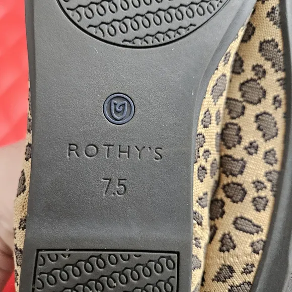Rothy’s The Flat Round Toe Shoes in Retired Cheetah Print Size 7.5
