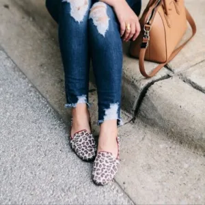 ROTHY'S The Loafer Mocha Spot Flats 6 Animal Print Leopard Cheetah Women Shoes