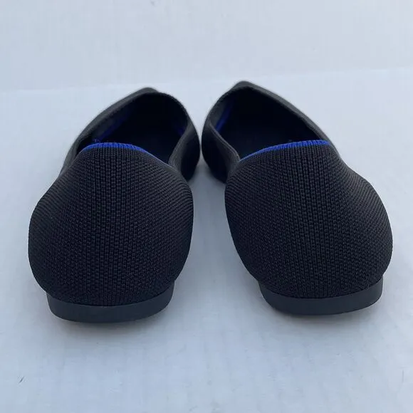Rothy's The Point Flats Black Women's Sz 11.5 Casual Slip On Comfort Knit Shoes