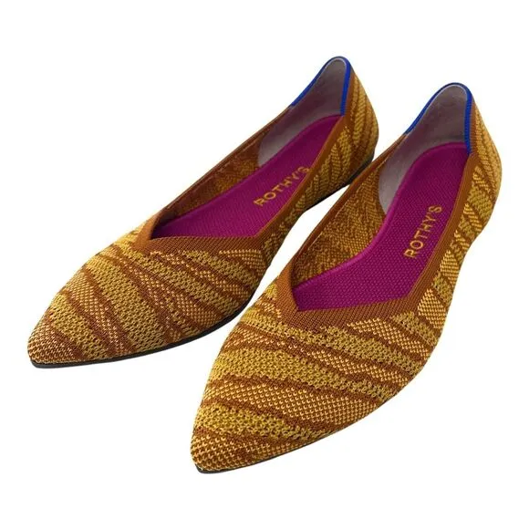 Rothy's‎ The Point Flats Driftwood Brown Women's Size 9 Sustainable Comfortable