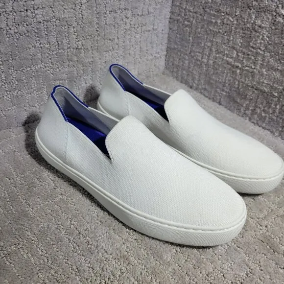 Rothy's The Sneaker Women's Size 9 US Bright White Textile Slip On Casual Shoes