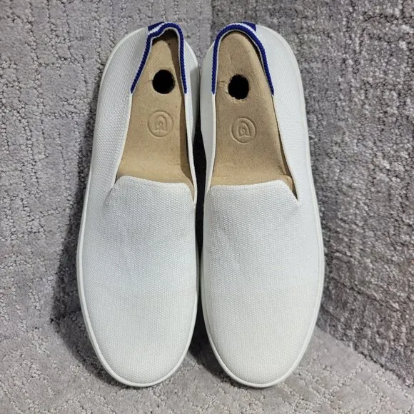 Rothy's The Sneaker Women's Size 9 US Bright White Textile Slip On Casual Shoes