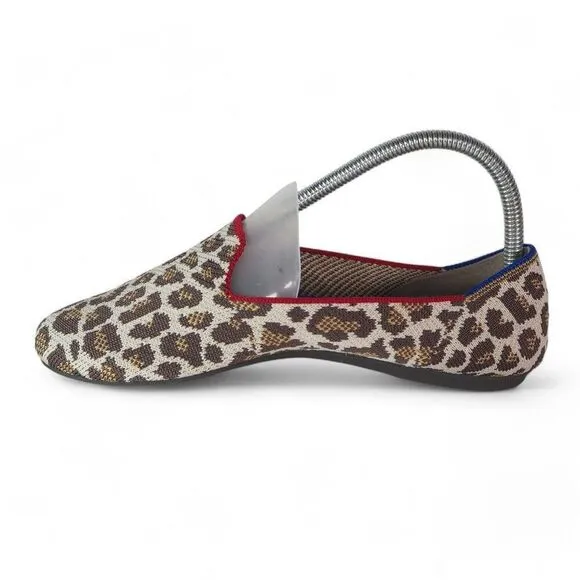 Rothy's The Flats Retired Mocha Leopard Cheetah Print Slip-on Flats Women's 8