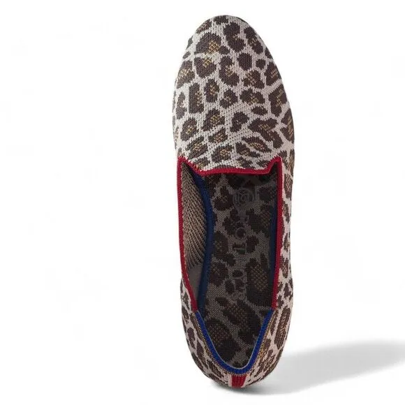 Rothy's The Flats Retired Mocha Leopard Cheetah Print Slip-on Flats Women's 8