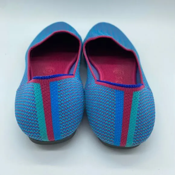 Rothy's Women's size 9.5 The Loafer Bluebell Triple Stitch Knit Flats Slip-On