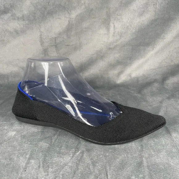 ROTHYS Women’s The Point Flats Black‎ Shoes Lightweight Size 7