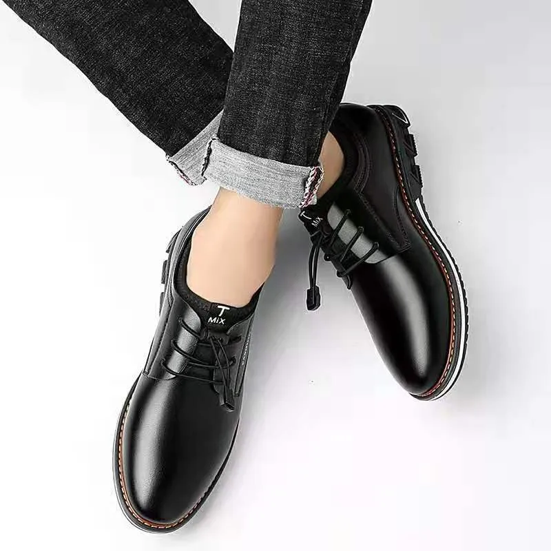 Round Toe Business Casual Korean Style Trendy Men's Shoes