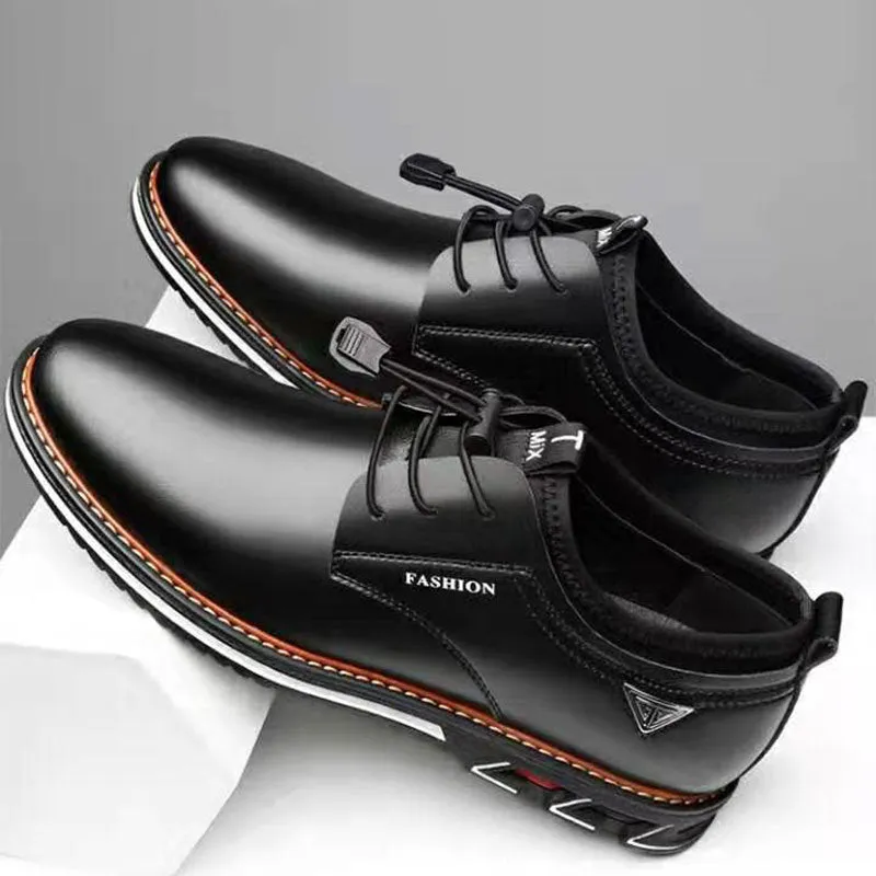 Round Toe Business Casual Korean Style Trendy Men's Shoes