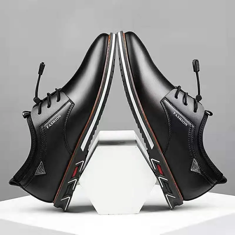 Round Toe Business Casual Korean Style Trendy Men's Shoes