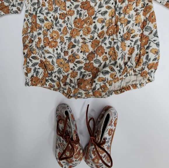 {Rylee   Cru} OG Blooms Romper &amp; Mon Petit Matching Shoes