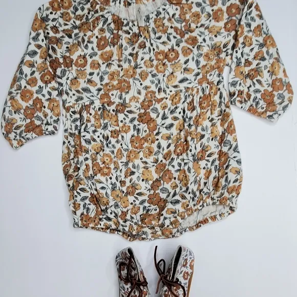 {Rylee   Cru} OG Blooms Romper &amp; Mon Petit Matching Shoes