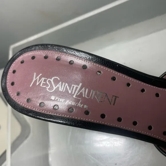 Saint Laurent YSL mule kiten heels shoes sz 38