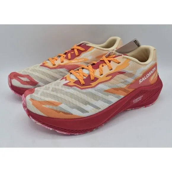Salomon Womens Size 11 Aero Volt Peach Pink White Running Shoes Sneakers