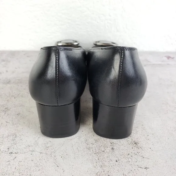 Salvatore Ferragamo Boutique Italy Leather Classic Pumps Shoes Black size 7B