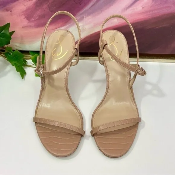 SAM EDELMAN Doran Strappy Sandal in Maple Croco Size 9