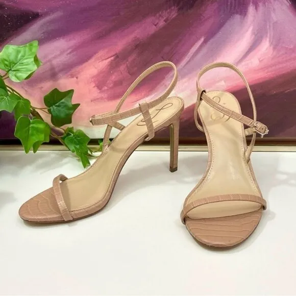SAM EDELMAN Doran Strappy Sandal in Maple Croco Size 9