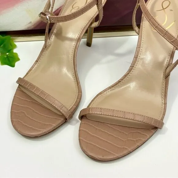 SAM EDELMAN Doran Strappy Sandal in Maple Croco Size 9