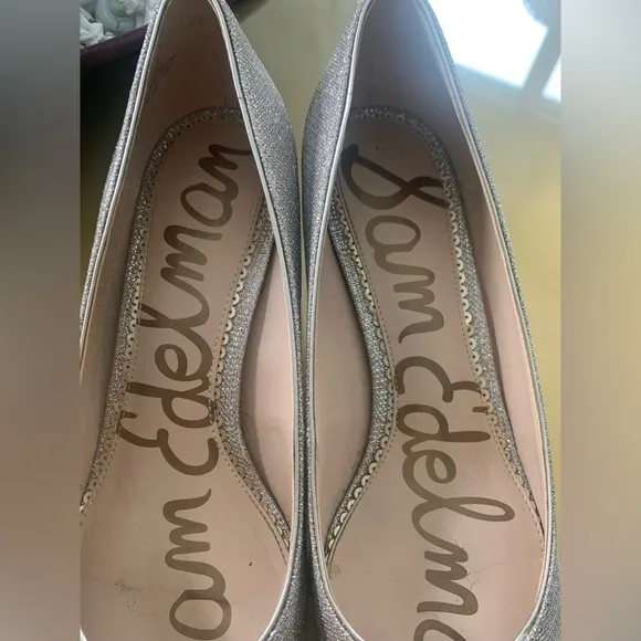 Sam Edelman Dori Light Champaign Kitten Heel Pumps. Size 8.5 M Beautiful Sparkle