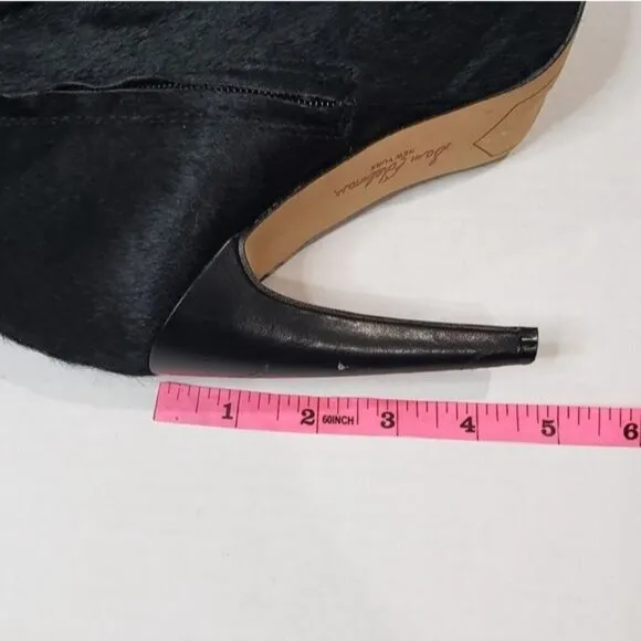 Sam Edelman Karmen Calf Hair Lace up Peep Toe High Heeled Booties Size 6.5