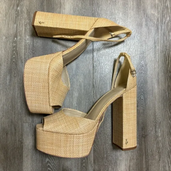 Sam Edelman | Kori Platform Heel Sandal In Beechwood Size 10.5 NEW